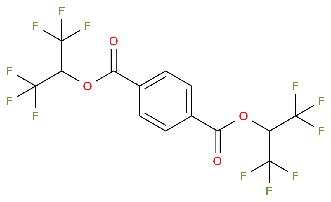 1,4-bis(1,1,1,3,3,3-hexafluoropropan-2-yl) benzene-1,4-dicarboxylate_分子结构_CAS_159852-53-6