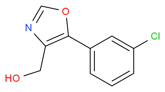 (5-(3-Chlorophenyl)oxazol-4-yl)methanol_分子结构_CAS_1020252-88-3)