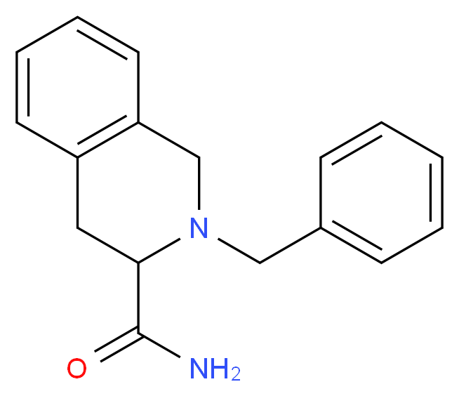 2-benzyl-1,2,3,4-tetrahydroisoquinoline-3-carboxamide_分子结构_CAS_54329-49-6