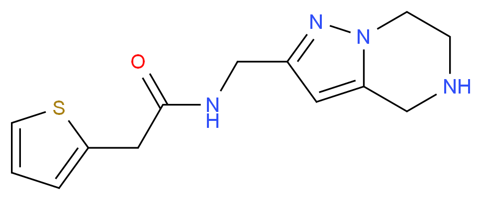 N-(4,5,6,7-tetrahydropyrazolo[1,5-a]pyrazin-2-ylmethyl)-2-(2-thienyl)acetamide_分子结构_CAS_)