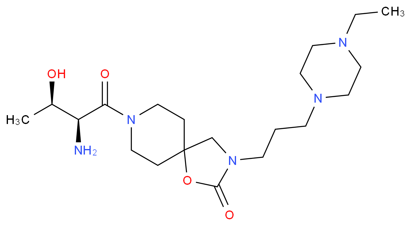 3-[3-(4-ethylpiperazin-1-yl)propyl]-8-L-threonyl-1-oxa-3,8-diazaspiro[4.5]decan-2-one_分子结构_CAS_)