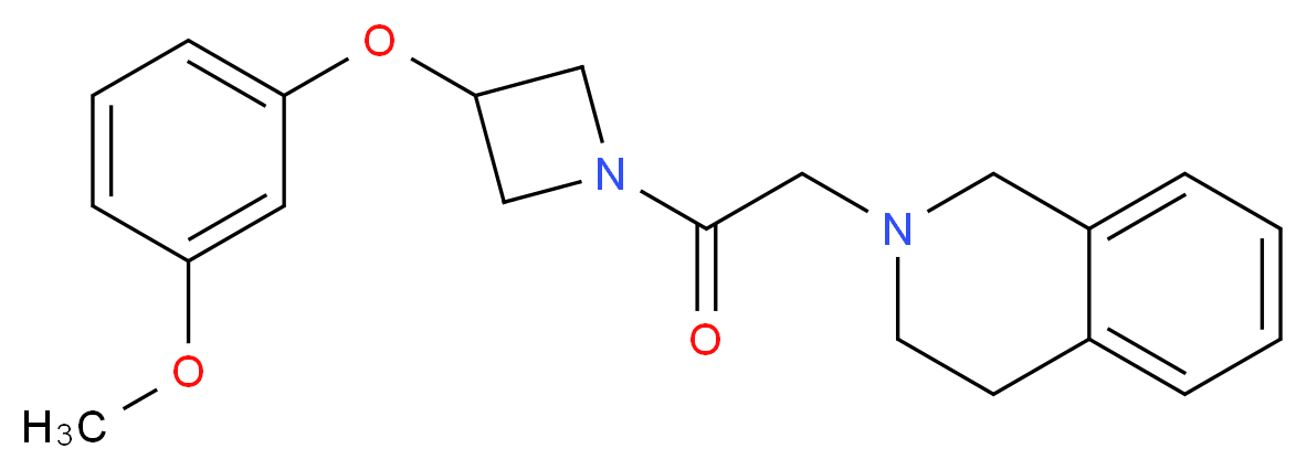 2-{2-[3-(3-methoxyphenoxy)-1-azetidinyl]-2-oxoethyl}-1,2,3,4-tetrahydroisoquinoline_分子结构_CAS_)