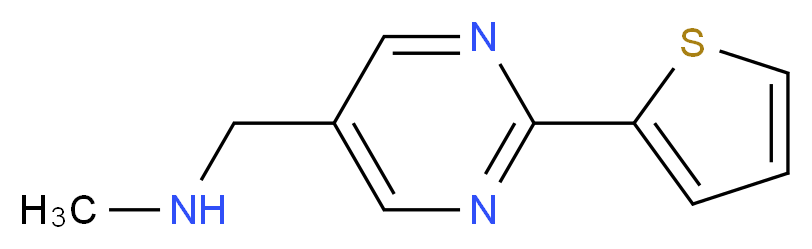methyl({[2-(thiophen-2-yl)pyrimidin-5-yl]methyl})amine_分子结构_CAS_921939-14-2