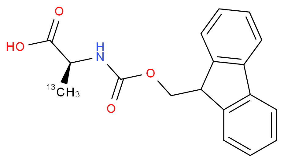 Fmoc-Ala-OH-3-13C_分子结构_CAS_201489-21-6)