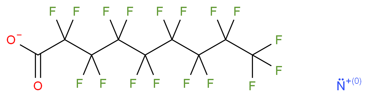 azanyliumylidene heptadecafluorononanoate_分子结构_CAS_4149-60-4