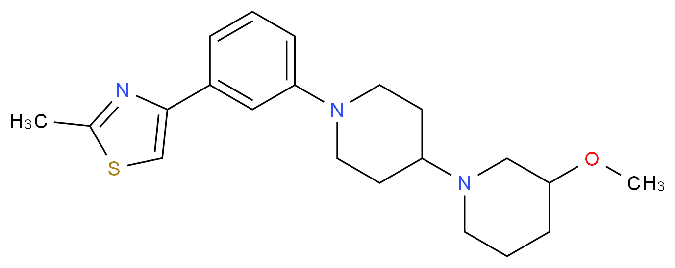 3-methoxy-1'-[3-(2-methyl-1,3-thiazol-4-yl)phenyl]-1,4'-bipiperidine_分子结构_CAS_)