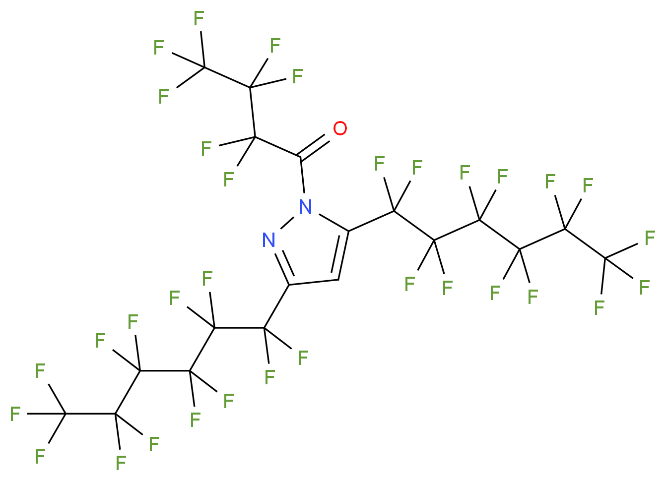 3,5-Bis(perfluoro-1-hexyl)-1-(heptafluorobutyl)-1H-pyrazole_分子结构_CAS_)