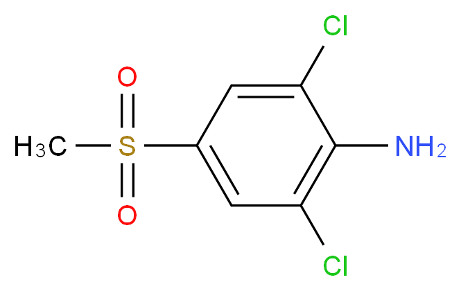 2,6-Dichloro-4-(methylsulfonyl)aniline_分子结构_CAS_80866-96-2)