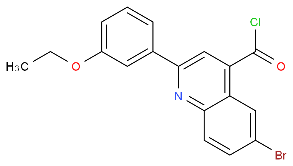 6-Bromo-2-(3-ethoxyphenyl)quinoline-4-carbonyl chloride_分子结构_CAS_)