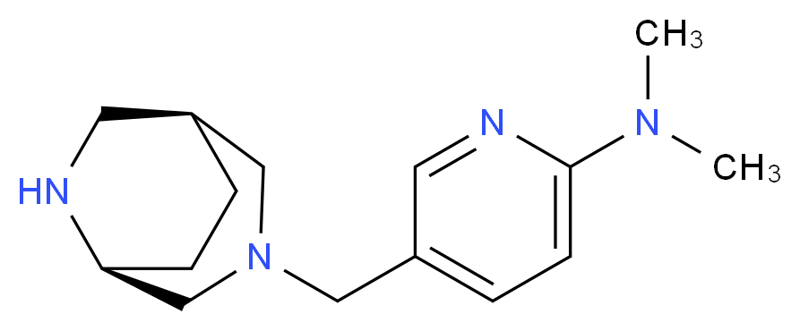 5-[(1S*,5S*)-3,6-diazabicyclo[3.2.2]non-3-ylmethyl]-N,N-dimethylpyridin-2-amine_分子结构_CAS_)