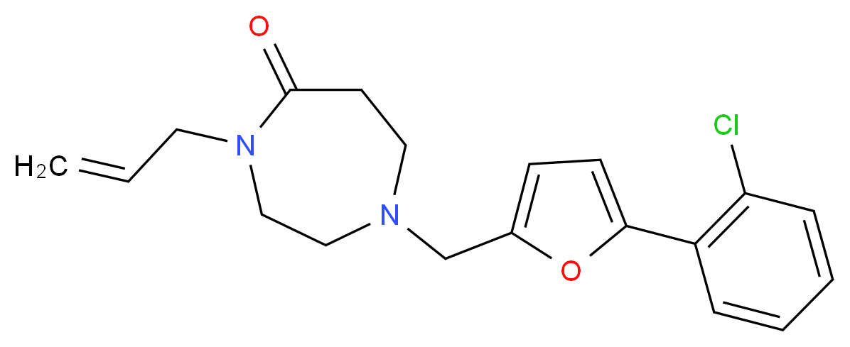 4-allyl-1-{[5-(2-chlorophenyl)-2-furyl]methyl}-1,4-diazepan-5-one_分子结构_CAS_)
