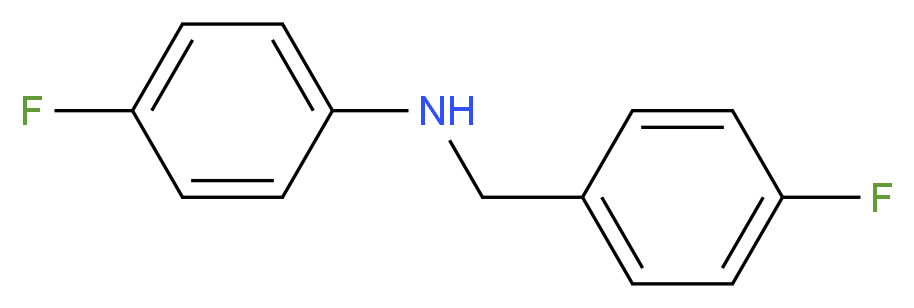 4-fluoro-N-[(4-fluorophenyl)methyl]aniline_分子结构_CAS_80143-73-3)