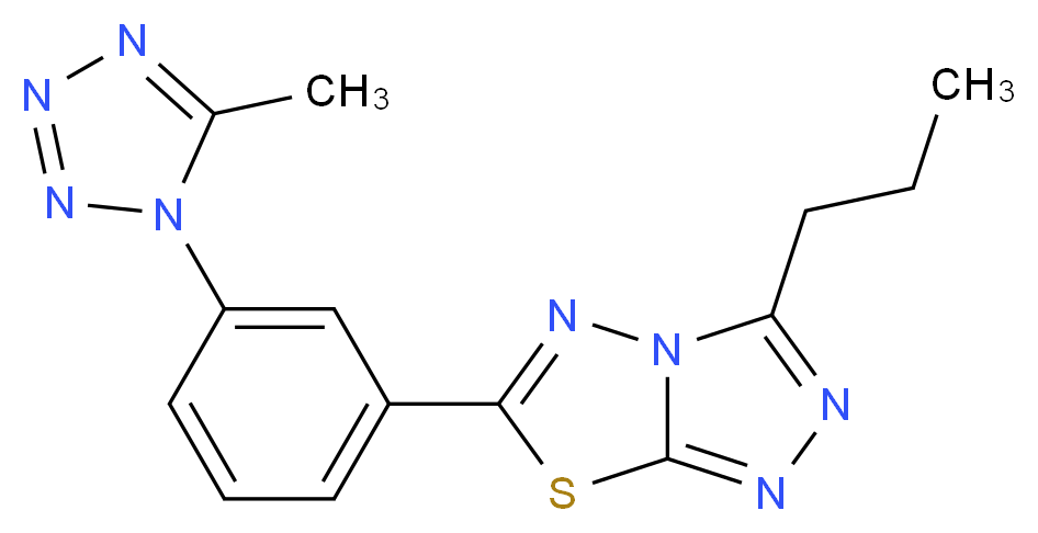 6-[3-(5-methyl-1H-tetrazol-1-yl)phenyl]-3-propyl[1,2,4]triazolo[3,4-b][1,3,4]thiadiazole_分子结构_CAS_)