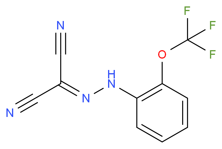 2-{2-[2-(trifluoromethoxy)phenyl]hydrazono}malononitrile_分子结构_CAS_7059-93-0)