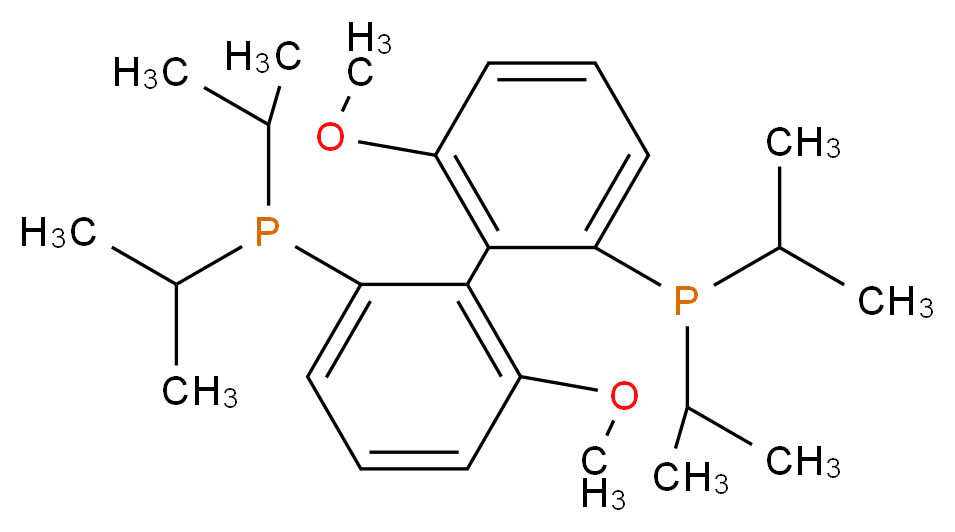 (2-{2-[bis(propan-2-yl)phosphanyl]-6-methoxyphenyl}-3-methoxyphenyl)bis(propan-2-yl)phosphane_分子结构_CAS_150971-45-2