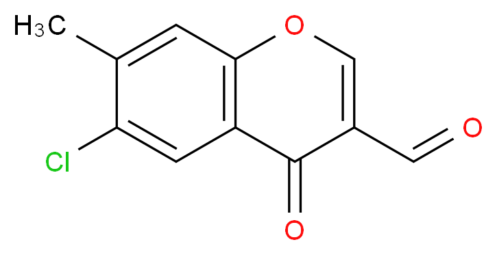 6-Chloro-3-formyl-7-methylchromone_分子结构_CAS_64481-12-5)