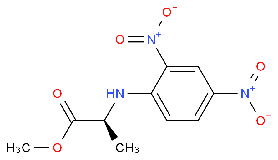 N-(2,4-Dinitrophenyl)-L-alanine methyl ester_分子结构_CAS_10420-63-0)