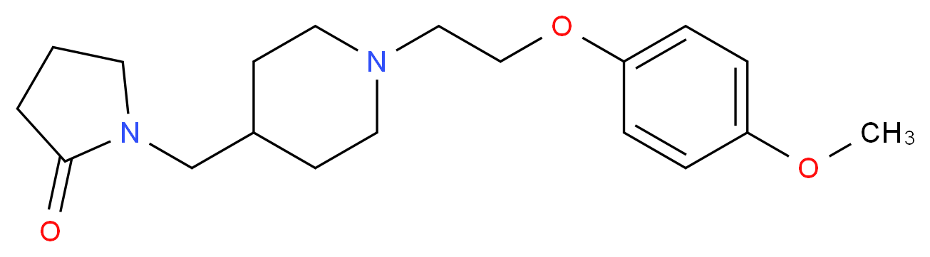 1-({1-[2-(4-methoxyphenoxy)ethyl]piperidin-4-yl}methyl)pyrrolidin-2-one_分子结构_CAS_)