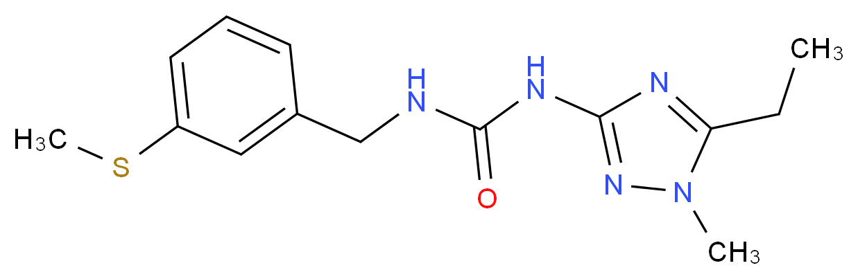 N-(5-ethyl-1-methyl-1H-1,2,4-triazol-3-yl)-N'-[3-(methylthio)benzyl]urea_分子结构_CAS_)