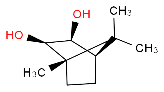 (1S,2R,3S,4R)-1,7,7-trimethylbicyclo[2.2.1]heptane-2,3-diol_分子结构_CAS_56614-57-4