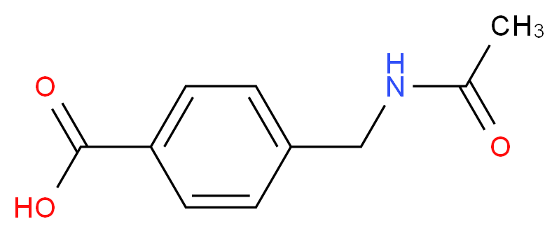 4-(acetamidomethyl)benzoic acid_分子结构_CAS_1205-58-9