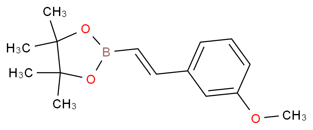 2-[(E)-2-(3-methoxyphenyl)ethenyl]-4,4,5,5-tetramethyl-1,3,2-dioxaborolane_分子结构_CAS_871125-68-7