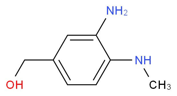 [3-amino-4-(methylamino)phenyl]methanol_分子结构_CAS_910037-29-5