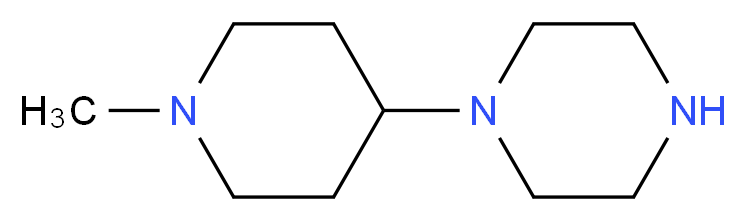 1-(1-甲基-4-哌啶基)哌嗪_分子结构_CAS_23995-88-2)