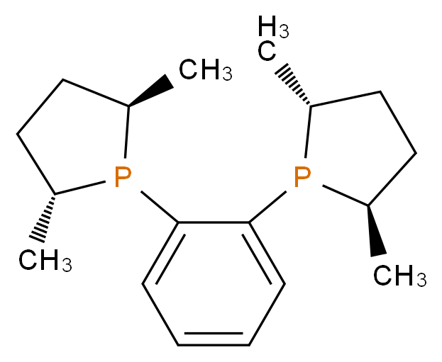 (2R,5R)-1-{2-[(2R,5R)-2,5-dimethylphospholan-1-yl]phenyl}-2,5-dimethylphospholane_分子结构_CAS_147253-67-6