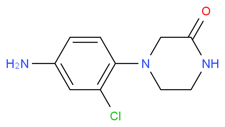 4-(4-Amino-2-chlorophenyl)-2-piperazinone_分子结构_CAS_926250-84-2)