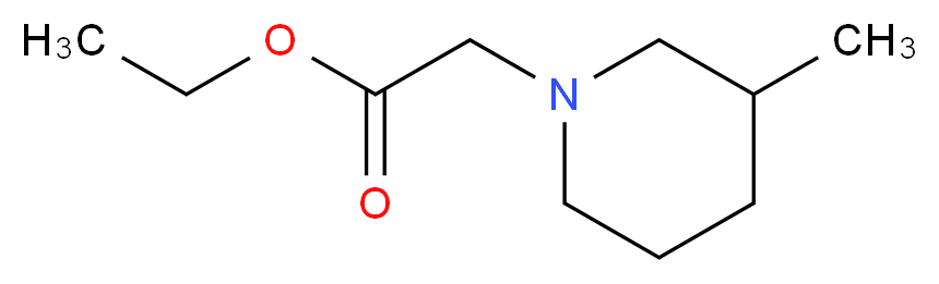 Ethyl (3-methylpiperidin-1-yl)acetate_分子结构_CAS_)