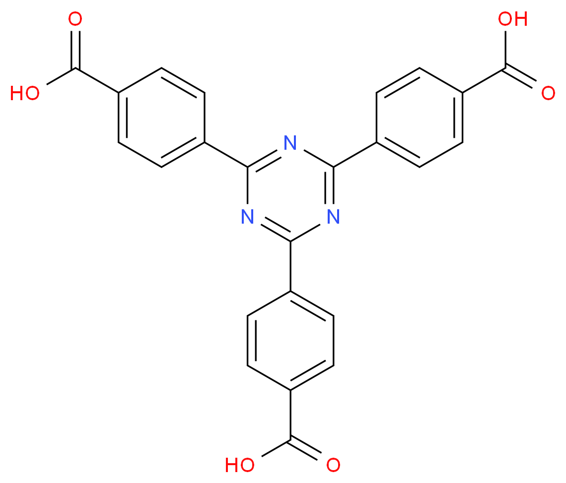 4-[bis(4-carboxyphenyl)-1,3,5-triazin-2-yl]benzoic acid_分子结构_CAS_61414-16-2