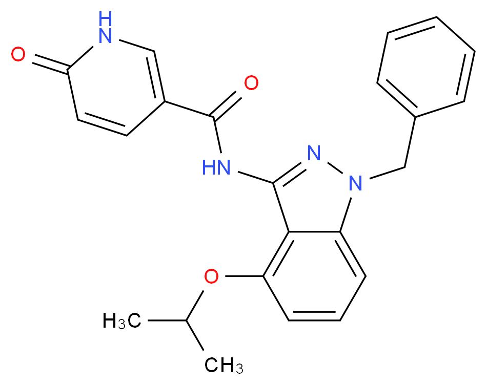 N-(1-benzyl-4-isopropoxy-1H-indazol-3-yl)-6-oxo-1,6-dihydropyridine-3-carboxamide_分子结构_CAS_)
