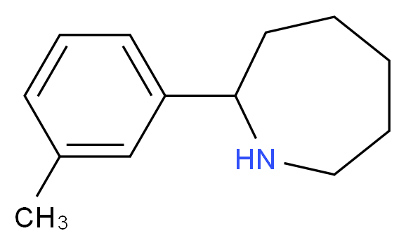 2-(3-Methylphenyl)azepane_分子结构_CAS_)