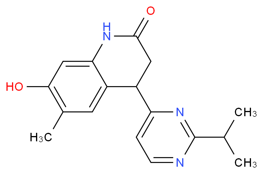 7-hydroxy-4-(2-isopropylpyrimidin-4-yl)-6-methyl-3,4-dihydroquinolin-2(1H)-one_分子结构_CAS_)