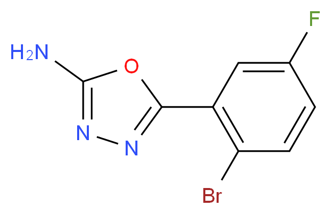 5-(2-bromo-5-fluorophenyl)-1,3,4-oxadiazol-2-amine_分子结构_CAS_)
