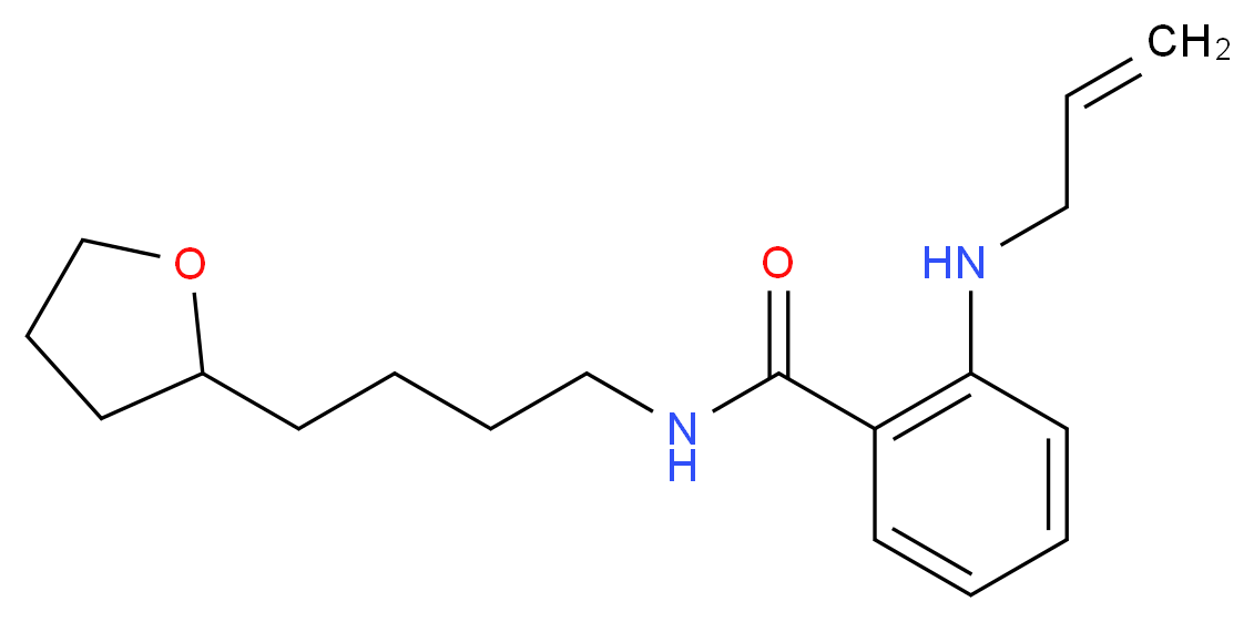 2-(allylamino)-N-[4-(tetrahydrofuran-2-yl)butyl]benzamide_分子结构_CAS_)