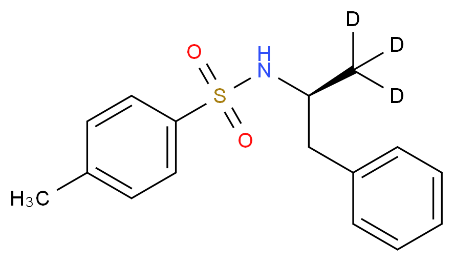 4-methyl-N-[(2S)-1-phenyl(3,3,3-<sup>2</sup>H<sub>3</sub>)propan-2-yl]benzene-1-sulfonamide_分子结构_CAS_63386-42-5