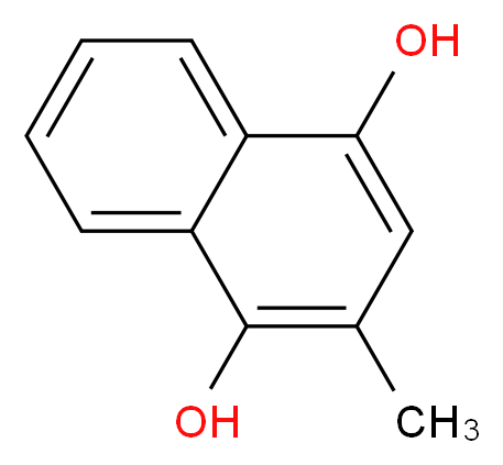 2-methylnaphthalene-1,4-diol_分子结构_CAS_481-85-6