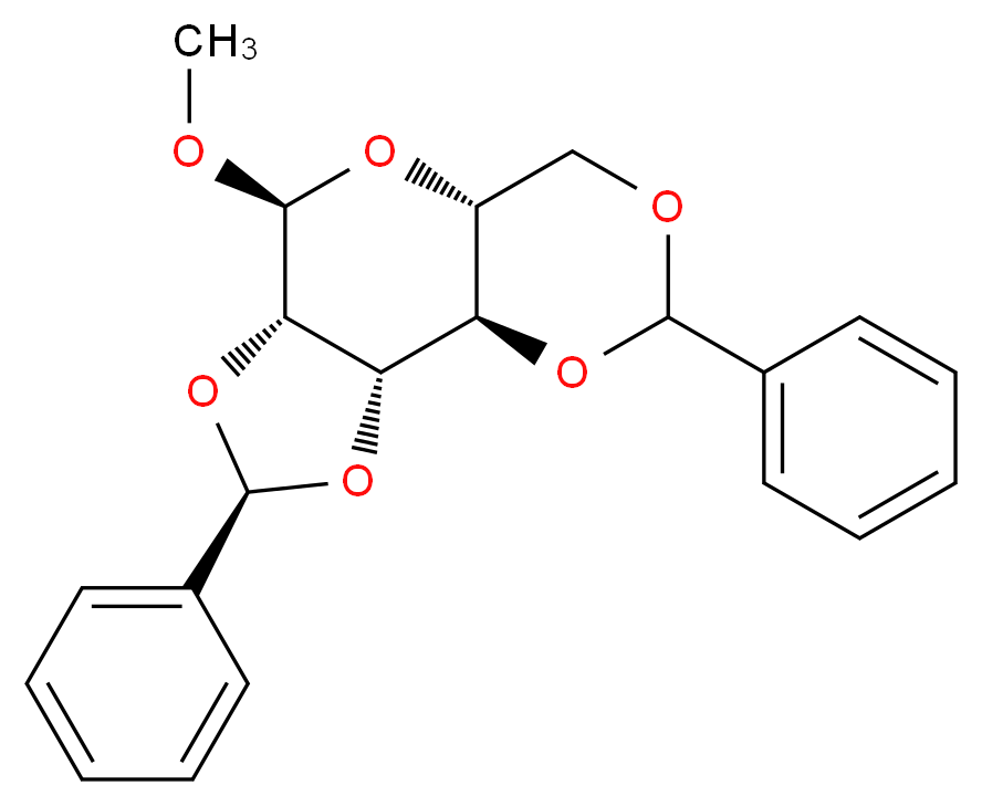 甲基-外型-2,3:4,6-二-O-苯亚甲基-α-D-吡喃甘露糖苷_分子结构_CAS_71484-87-2)