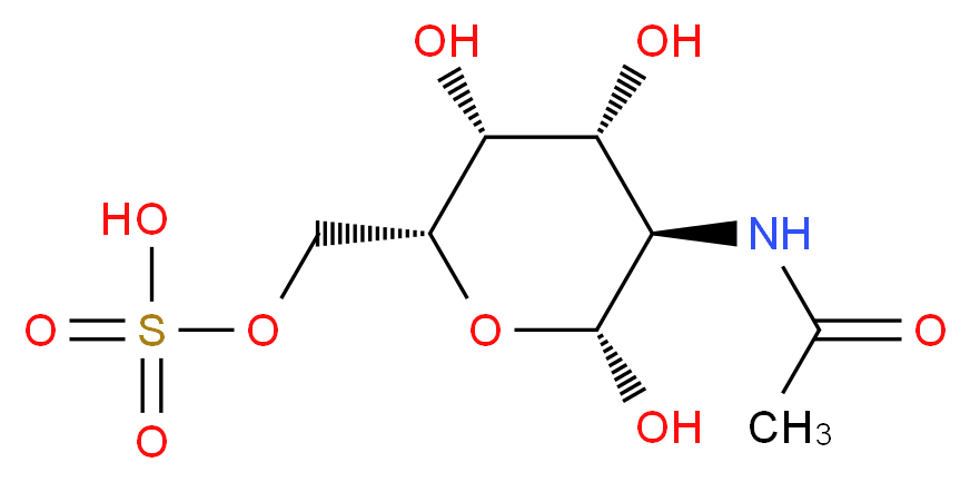 {[(2R,3R,4R,5R,6R)-5-acetamido-3,4,6-trihydroxyoxan-2-yl]methoxy}sulfonic acid_分子结构_CAS_157296-99-6