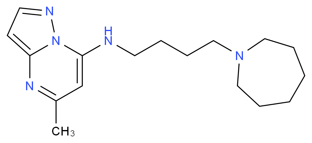 N-[4-(1-azepanyl)butyl]-5-methylpyrazolo[1,5-a]pyrimidin-7-amine_分子结构_CAS_)