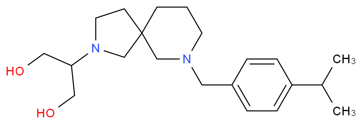 2-[7-(4-isopropylbenzyl)-2,7-diazaspiro[4.5]dec-2-yl]-1,3-propanediol_分子结构_CAS_)