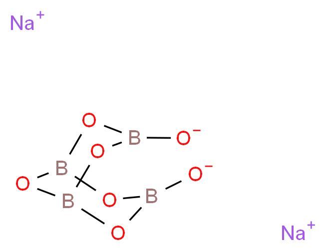 disodium bicyclo[3.3.1]tetraboroxane-3,7-bis(olate)_分子结构_CAS_1330-43-4