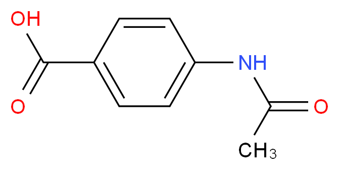 4-acetamidobenzoic acid_分子结构_CAS_556-08-1