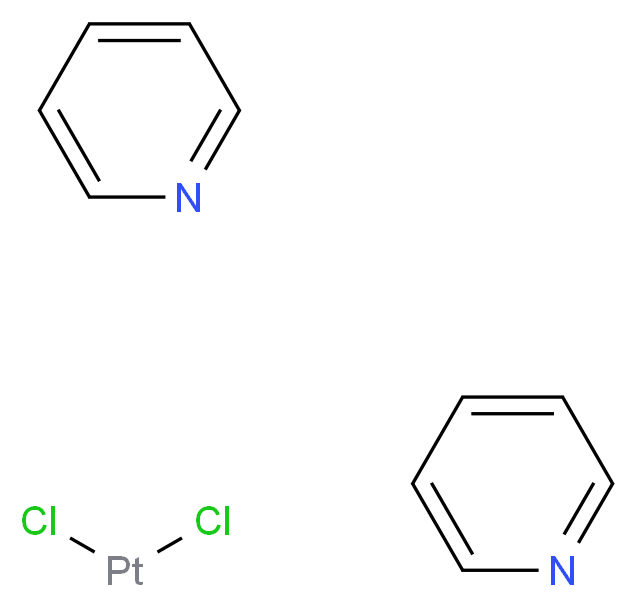 顺-二氯双(吡啶)铂(II)_分子结构_CAS_15227-42-6)