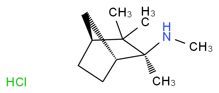 (1R,2S,4S)-N,2,3,3-tetramethylbicyclo[2.2.1]heptan-2-amine hydrochloride_分子结构_CAS_107596-30-5