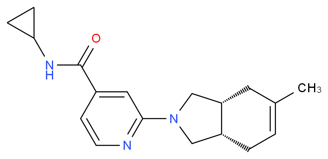 N-cyclopropyl-2-[(3aR*,7aS*)-5-methyl-1,3,3a,4,7,7a-hexahydro-2H-isoindol-2-yl]isonicotinamide_分子结构_CAS_)