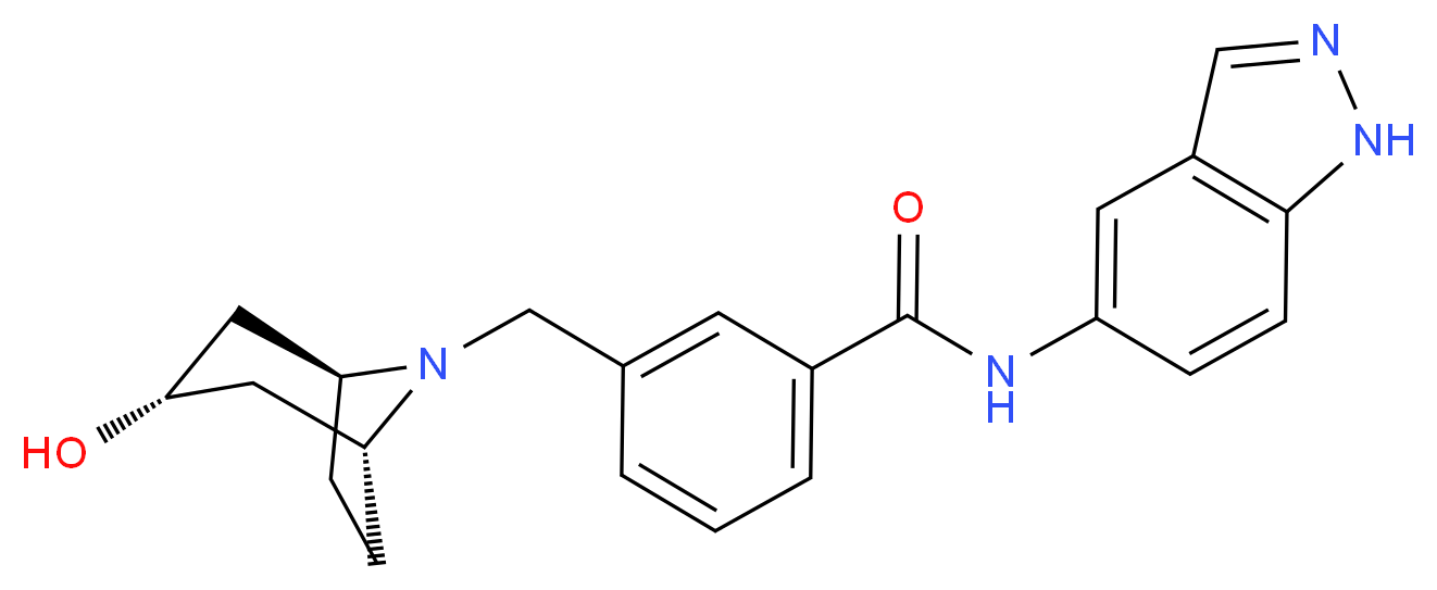 3-{[(3-endo)-3-hydroxy-8-azabicyclo[3.2.1]oct-8-yl]methyl}-N-1H-indazol-5-ylbenzamide_分子结构_CAS_)