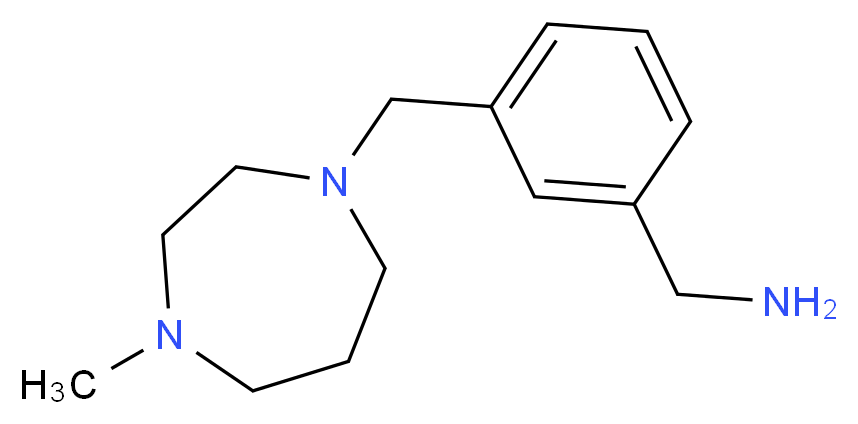 3-[(4-Methyl-1,4-diazepan-1-yl)methyl]benzylamine 97%_分子结构_CAS_915707-48-1)